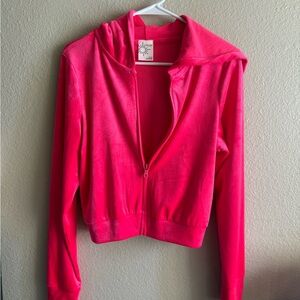Bright Pink Zip-Up Hoodie